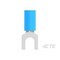 Te Connectivity Fork Terminal, #8, M4 Stud Size, 300 V, Nylon Insulated, Blue 9-1377173-6 - alternate 4